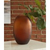 image:imageSignature Design by Ashley Small Amber Glass Vase GridDark Brown