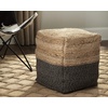 image:imageSignature Design by Ashley Sweed Valley Jute Cotton amp Farmhouse Poufs 19 x 19 Inches amp 175 x 2025 InchesWhite