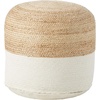 image:imageSignature Design by Ashley Sweed Valley Jute Cotton amp Farmhouse Poufs 19 x 19 Inches amp 175 x 2025 InchesWhite