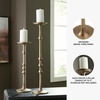 image:imageSignature Design by Ashley Tall Antique Brass Pillar Candle Holder Set