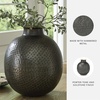 image:imageSignature Design by Ashley Tall Hammered Metal Flower Vase PewterGold