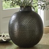 image:imageSignature Design by Ashley Tall Hammered Metal Flower Vase PewterGold