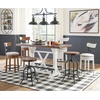 image:imageSignature Design by Ashley Valebeck 1Piece Dining Table Farmhouse TrestleCounter Rectangular