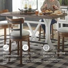 image:imageSignature Design by Ashley Valebeck 1Piece Dining Table Farmhouse TrestleCounter Rectangular