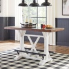 image:imageSignature Design by Ashley Valebeck 1Piece Dining Table Farmhouse TrestleCounter Rectangular