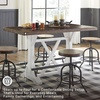 image:imageSignature Design by Ashley Valebeck 1Piece Dining Table Farmhouse TrestleCounter Rectangular