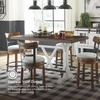 image:imageSignature Design by Ashley Valebeck 1Piece Dining Table Farmhouse TrestleCounter Rectangular
