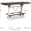 image:imageSignature Design by Ashley Valebeck 1Piece Dining Table Farmhouse TrestleCounter Rectangular