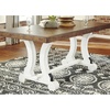image:imageSignature Design by Ashley Valebeck 1Piece Dining Table Farmhouse TrestleStandard Rectangular