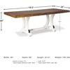 image:imageSignature Design by Ashley Valebeck 1Piece Dining Table Farmhouse TrestleStandard Rectangular