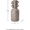 image:imageSignature Design by Ashley Wellbridge Traditional Indoor Abstract Terra Cotta Tabletop Vase with Handle White amp Light Brown