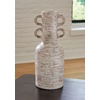 image:imageSignature Design by Ashley Wellbridge Traditional Indoor Abstract Terra Cotta Tabletop Vase with Handle White amp Light Brown