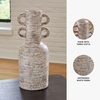 image:imageSignature Design by Ashley Wellbridge Traditional Indoor Abstract Terra Cotta Tabletop Vase with Handle White amp Light Brown