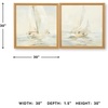 image:imageSignature Design by Ashley Winbrook Coastal Hand Painted Wall Art Set 30 x 30 Inches Set of 2 Beige amp Light Gray