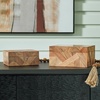 image:imageSignature Design by Ashley Wood Mosaic Decorative Box Set of 2 with LidsBrown