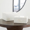 image:imageSignature Design by Ashley Wood Mosaic Decorative Box Set of 2 with LidsCream