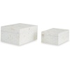 image:imageSignature Design by Ashley Wood Mosaic Decorative Box Set of 2 with LidsCream