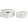 image:imageSignature Design by Ashley Wood Mosaic Decorative Box Set of 2 with LidsCream