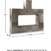 image:imageSignature Design by Ashley Wrengrove Vase Cast Aluminum Vase with Antiqued NickelTone Finish Sculptural Geometric Design for Faux and Dried Florals 988 W x 313 D x 2113 H1775 W x 313 D x 16 H