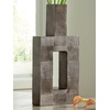 image:imageSignature Design by Ashley Wrengrove Vase Cast Aluminum Vase with Antiqued NickelTone Finish Sculptural Geometric Design for Faux and Dried Florals 988 W x 313 D x 2113 H988 W x 313 D x 21 H