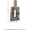 image:imageSignature Design by Ashley Wrengrove Vase Cast Aluminum Vase with Antiqued NickelTone Finish Sculptural Geometric Design for Faux and Dried Florals 988 W x 313 D x 2113 H988 W x 313 D x 21 H