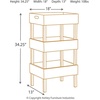 image:imageSignature Design by Ashley Yulton Farmhouse Shelf with Storage Trays Antique White