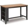 image:imageSignature Design by Ashley 1Piece Counter Height Dining Table 60InchLight Brown  Dark Brown