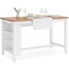 image:imageSignature Design by Ashley 1Piece Counter Height Dining Table 60InchLight Brown  White