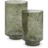 image:imageSignature Design by Ashley 2Piece Green Glass Pillar Candle Holder Set