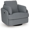image:imageSignature Design by Ashley Alainmont 1Piece Swivel Power Recliner StoneGrey