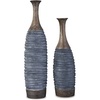 image:imageSignature Design by Ashley Blayze Tall Textured Vase Set of 2 Antique Gray