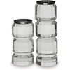 image:imageSignature Design by Ashley Brentley Contemporary Crystal and Metal Pillar Candle Holder Set Set of 2 Chrome