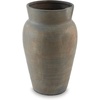 image:imageSignature Design by Ashley Brickmen Ceramic Vase 12 Inch Tall Antique Gray Textured Wide Mouth Pot 5 lb Ceramic Construction for Faux Florals and Tabletop Decor