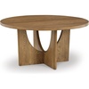 image:imageSignature Design by Ashley Dakmore Contemporary Dining Table with Geometric Base Light Brown