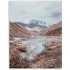 image:imageSignature Design by Ashley Darinby Contemporary Nature Glass Wall Art 36 x 48 Inches Medium Brown amp Light Gray