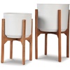 image:imageSignature Design by Ashley Dorcey Mid Century Planter with Stand Set of 2MidCentury Modern