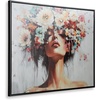 image:imageSignature Design by Ashley Framed Canvas Wall Art Floral Woman 50x40