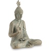 image:imageSignature Design by Ashley Hosgrove Cultural Tabletop Paper Composite Sitting Buddha Sculpture Metallic amp Green