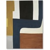 image:imageSignature Design by Ashley Lennmen Contemporary Rectangular Abstract Unframed Handpainted Wall Art 36 x 48 Inches Blue amp Light Brown