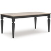 image:imageSignature Design by Ashley Mendinfort Casual Mango Wood Dining Table Light Brown amp BlackGrayish BrownBlack