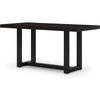 image:imageSignature Design by Ashley Neymorton Modern Counter Height Dining Table with Trestle Base Thick Top Profile Mango Veneer Dark Brown Finish Seats 4Contemporary
