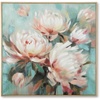 image:imageSignature Design by Ashley Parryville Classic Hand Painted Flower Wall Art 48 x 48 Inches Blue amp Pink