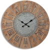 image:imageSignature Design by Ashley Payson Farmhouse Wall Clock 30 x 30 Inches Natural Wood FinishPayson