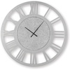 image:imageSignature Design by Ashley Reinport Contemporary Glass and Crystal Analog Wall Clock with Roman Numerals Sliver amp Black