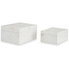 image:imageSignature Design by Ashley Wood Mosaic Decorative Box Set of 2 with LidsCream