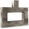 image:imageSignature Design by Ashley Wrengrove Vase Cast Aluminum Vase with Antiqued NickelTone Finish Sculptural Geometric Design for Faux and Dried Florals 988 W x 313 D x 2113 H1775 W x 313 D x 16 H