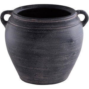 image:imageSignature Design by Ashley 12 Inch Rustic Ceramic Vase Distressed WhiteBlack