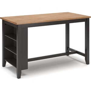 image:imageSignature Design by Ashley 1Piece Counter Height Dining Table 60InchLight Brown  Dark Brown