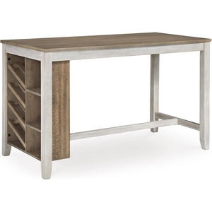 image:imageSignature Design by Ashley 1Piece Counter Height Dining Table 60InchWhitewash
