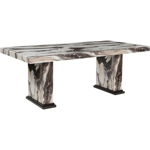 image:imageSignature Design by Ashley 80 Modern Faux Marble Dining Table Seats 8